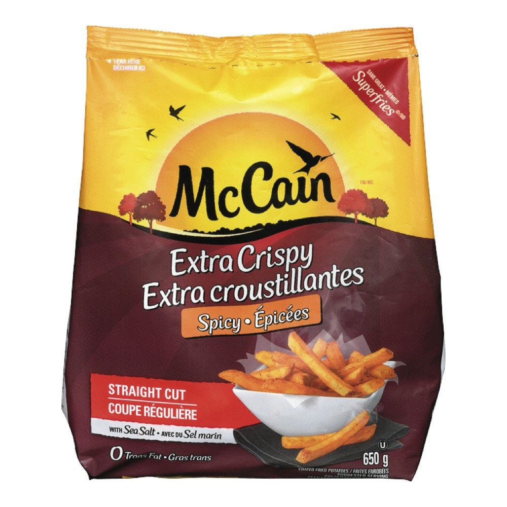 Frites extra croustillantes Superfriesᴹᴰ McCainᴹᴰ, coupe ondulée 650g 