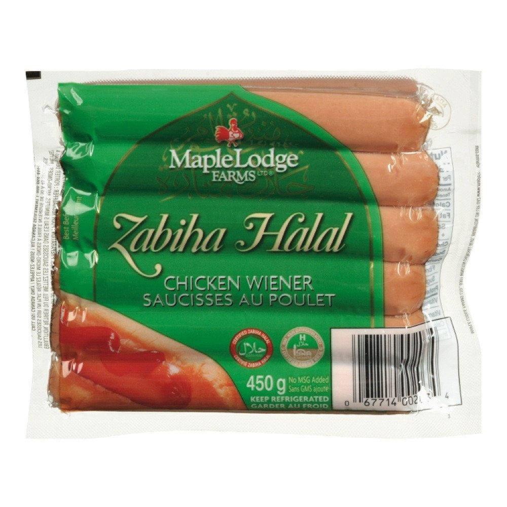 MAPLE LODGE FARMS SAUCISSES POULET ZABIHA HALAL, 450 G— Marché Nuvo