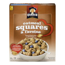 QUAKER SQUARES CEREAL OATS MAPLE BROWN SUGAR 500 G
