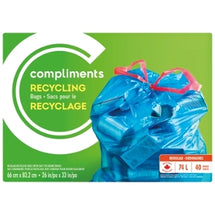 COMPLIMENTS, LARGE RECYCLING BAGS 74L, 40 UNITS