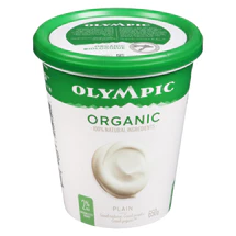 OLYMPIC, PLAIN ORGANIC YOGURT 2%, 650 G