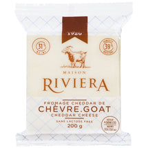 RIVIERA, LACTOSE-FREE GOAT'S CHEDDAR CHEESE, 200 G