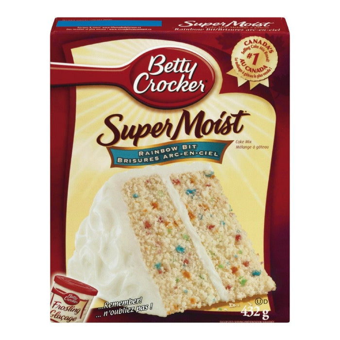 BETTY CROCKER RAINBOW CAKE MIX SUPERMOIST 432 G