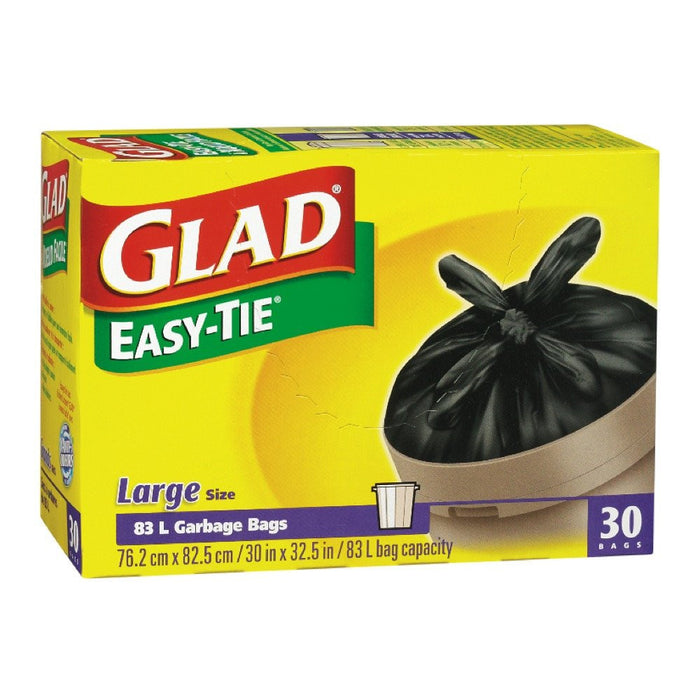 GLAD GARBAGE BAGS EASY KNOT 30 ONE