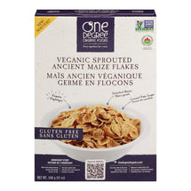 ONE DEGREE ORGANIC FOODS, CEREAL CORN OLD VEGANIC GERM FLAKES, 340 G