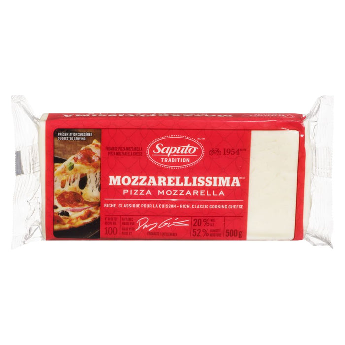SAPUTO, CHEESE PIZZA MOZZARELLA BLOCK 20%MG , 500 G