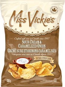 MISS VICKIE'S, SOUR CREAM AND CARAMELIZED ONIONS, 200 G
