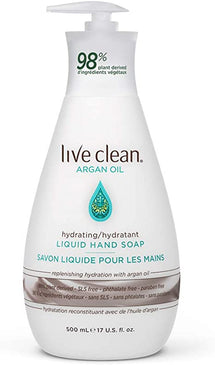 LIVE CLEAN, ARGAN OIL HAND SOAP, 500ML