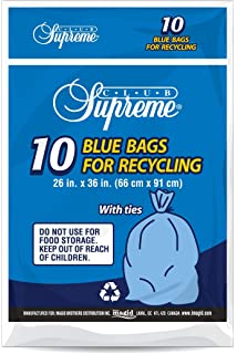 CLUB SUPREME, BLUE RECYCLING BAGS 66X91 CM, 10 UNITS