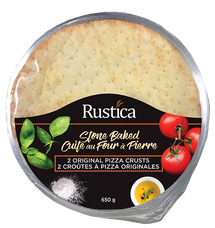 RUSTICA, 2 STONE OVEN BAKED 12" PIZZA CRUSTS, 650G