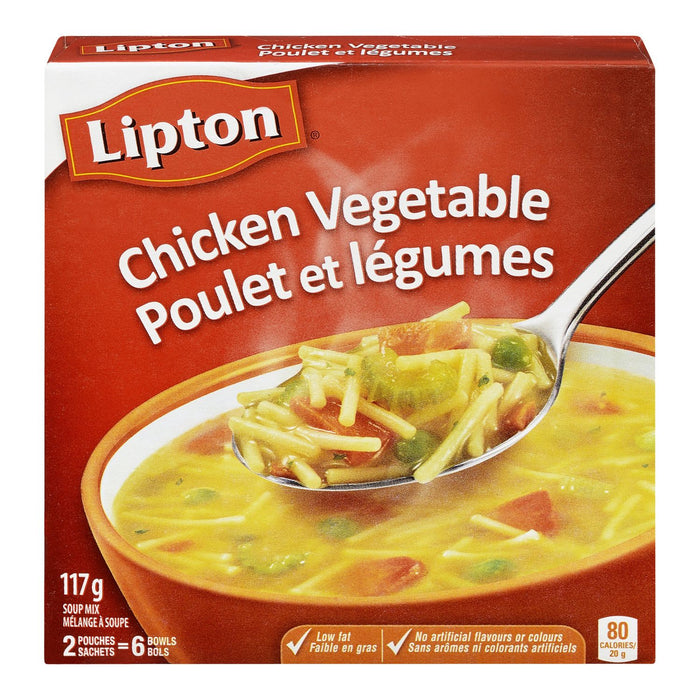 LIPTON, CHICKEN AND VEGETABLE SOUP, 117 G