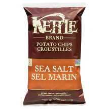 KETTLE, CHIPS WITH SEA SALT, 220 G