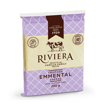 RIVIERA, LACTOSE-FREE EMMENTAL CHEESE, 200 G