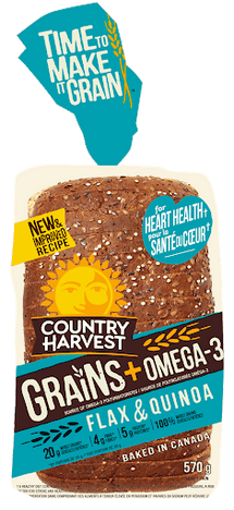 COUNTRY HARVEST BREAD FLAX AND QUINOA, 570 G