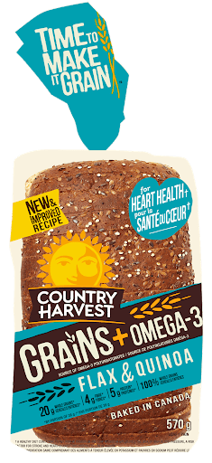 COUNTRY HARVEST BREAD FLAX AND QUINOA, 570 G