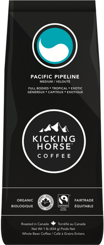 KICKING HORSE COFFEE, PACIFIC PIPELINE COFFEE BEANS VELVETY, 454 G