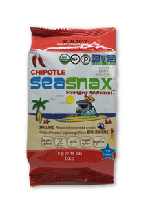 SEA SNAX GRILLED SEAWEED NIBBLES CHIPOTLE ORGANIC 5 G