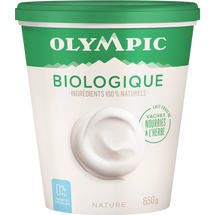 OLYMPIC, 0% FAT FREE PLAIN ORGANIC YOGURT, 650 G