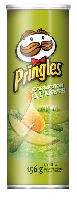 PRINGLES, DILL PICKLE-FLAVOURED CHIPS, 156 G