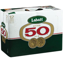 LABATT 50 ALE BEER, 12x355 ML