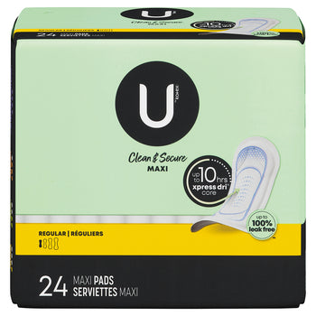 U KOTEX, SERVIETTES MAXI REGULIER 24 UN