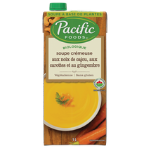 PACIFIC FOODS, SOUPE NOIX DE CAJOUS, CAROTTES ET GINGEMBRE BIO, 1L