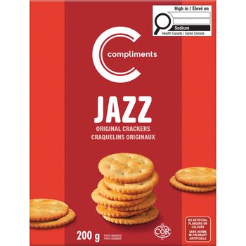 COMPLIMENTS, REGULAR JAZZ CRACKERS, 250G