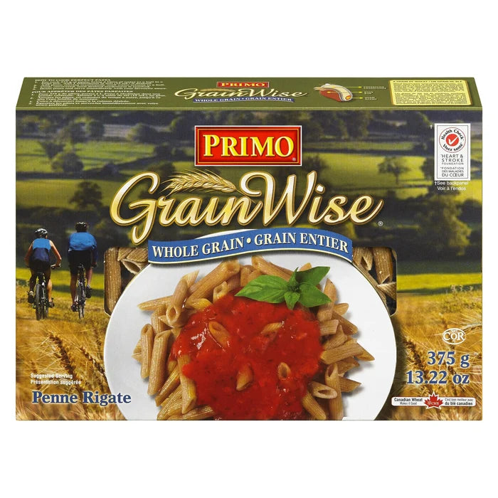 PRIMO GRAINWISE, PÂTES PENNE RIGATE, 375 G