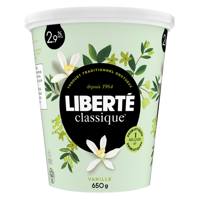 LIBERTÉ CLASSIQUE VANILLE 2.9%, 650G