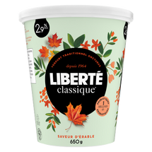 LIBERTÉ CLASSIQUE , YOGOURT SAVEUR D'ÉRABLE 2.9%, 650G