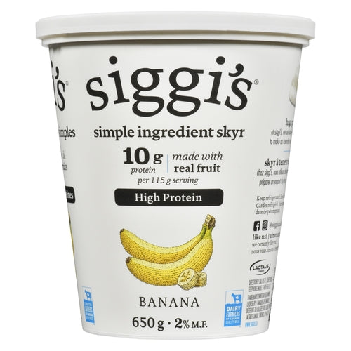 SIGGIS SKYR BANANE 2% 650G
