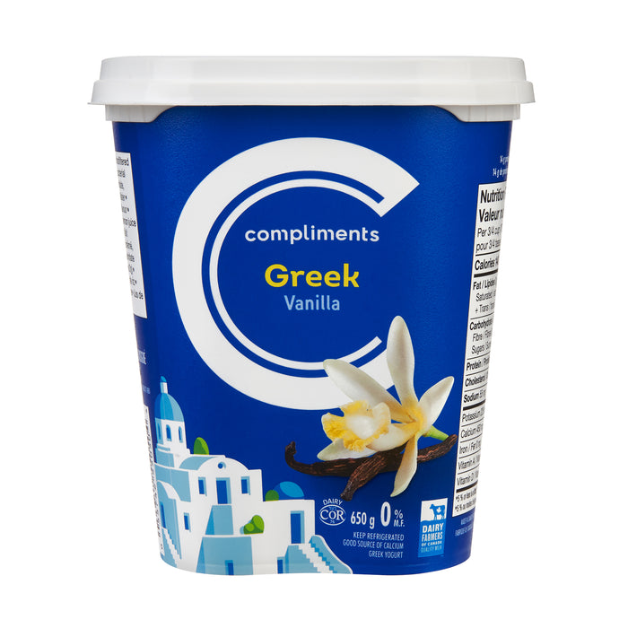 COMP. YOGOURT GREC VANILLE 0% 650G