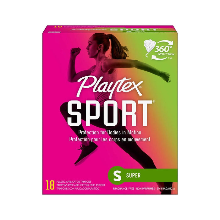 PLAYTEX SPORT, REGULAR PADS, 18 U