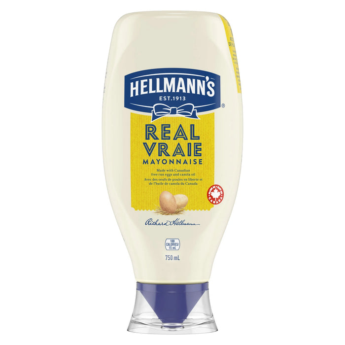 HELLMANN'S REAL Squeezable MAYONNAISE, 340 ML