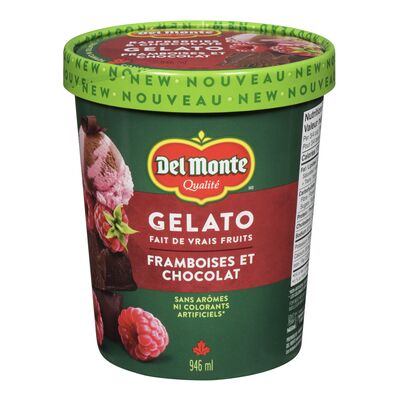 DEL MONTE, GELATO FRAMBOISES ET CHOCOLAT, 946ml