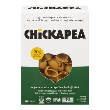 CHICKAPEA, PÂTES VÉGÉTALIEN BIO COQUILLES, 227 G