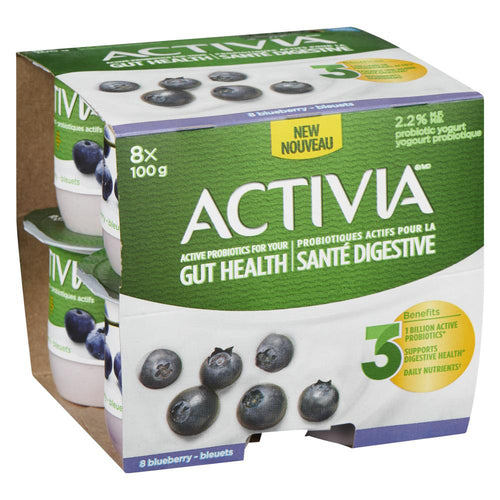 ACTIVIA, PROBIOTIC YOGURT WITH VANILLA 2.9%, 8 X 100 G