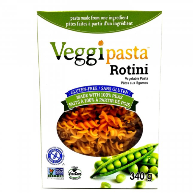 VEGGIPASTA, PÂTES AUX POIS ROTINI, 340 G