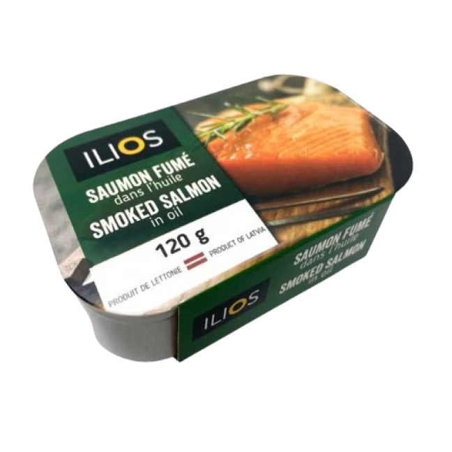 ILIOS SAUMON FUME DANS HUILE 120G
