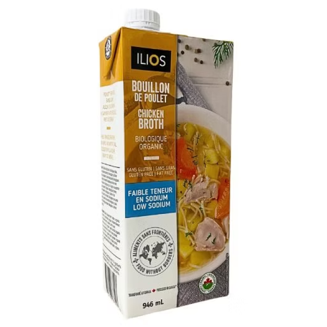 ILIOS BOUILLON POUL BIO SODIUM FAIBLE 946ML