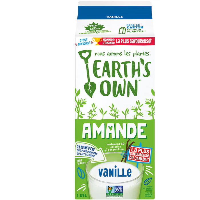EARTH'S OWN, BOISSON D'AMANDE VANILLE, 1.89L