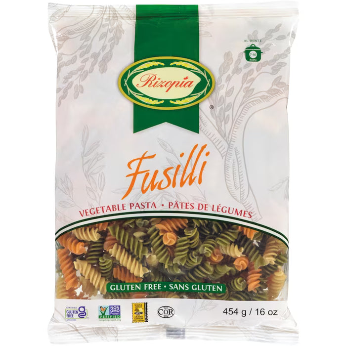 RIZOPIA, PÂTES FUSILLI DE LÉGUMES, 454 G