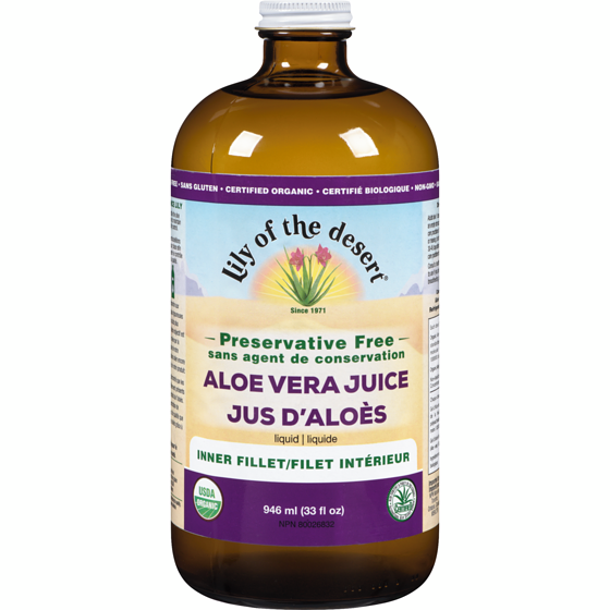 LILY OF THE DESERT, ORGANIC INNER NET ALOE JUICE, 946 ML