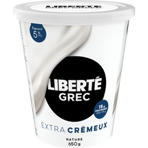 LIBERTÉ, YOGOURT GREC EXTRA CRÉMEUX 5% NATURE , 650G