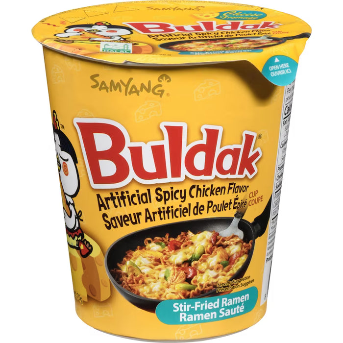 BULDAK, RAMEN-SAUTÉ AU POULET ÉPICÉ FROMAGE, 70G