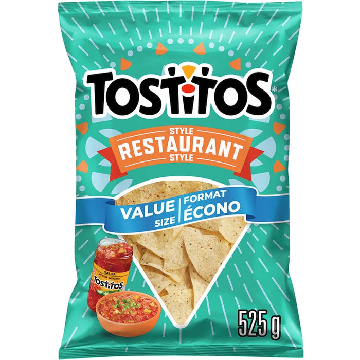 TOSTITOS CHIPS TORTILLA STYLE RESTAURANT ECONO, 525G