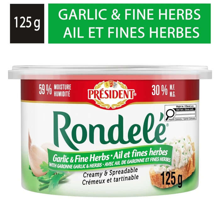 PRESIDENT RONDELE AIL&FINES HERBES 125G