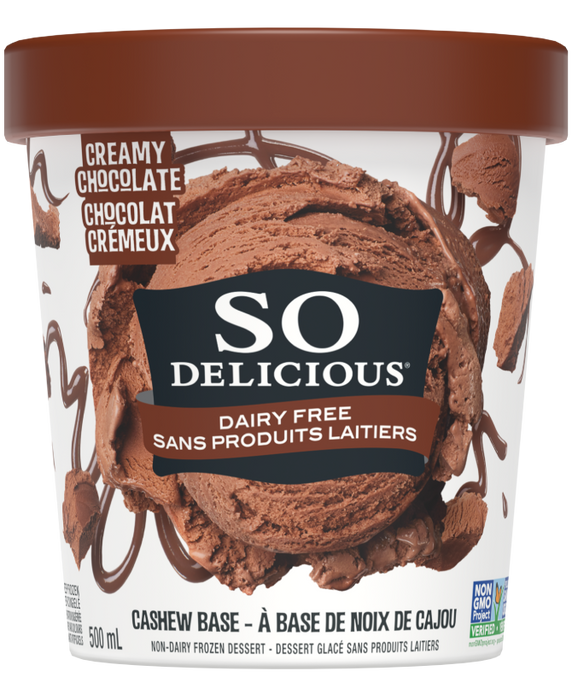 SO DELICIOUS, DESSERT GLACE A BASE DE NOIX DE CAJOU CHOCOLAT, 500ml