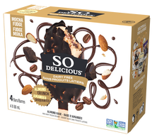 SO DELICIOUS, FROZEN DESSERT ALMOND FUDGE MOCHA &amp; ALMOND BARS, 4X68 ML