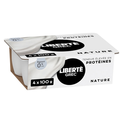 LIBERTÉ YOGOURT GREC NATURE 0%, 100 G